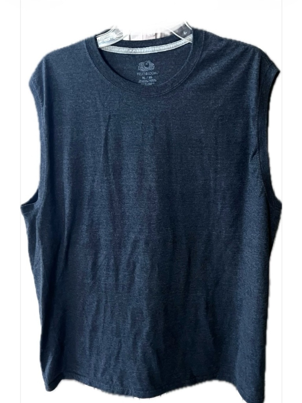 Fruit of the Loom Gray Sleeveless Cotton Tee Sz XL  NWOT